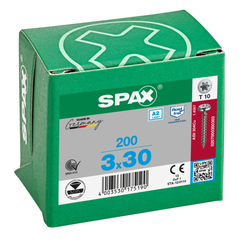 Vis SPAX Pan-Head 30x 30 T-STAR+ A2 KP (Par 200) 5