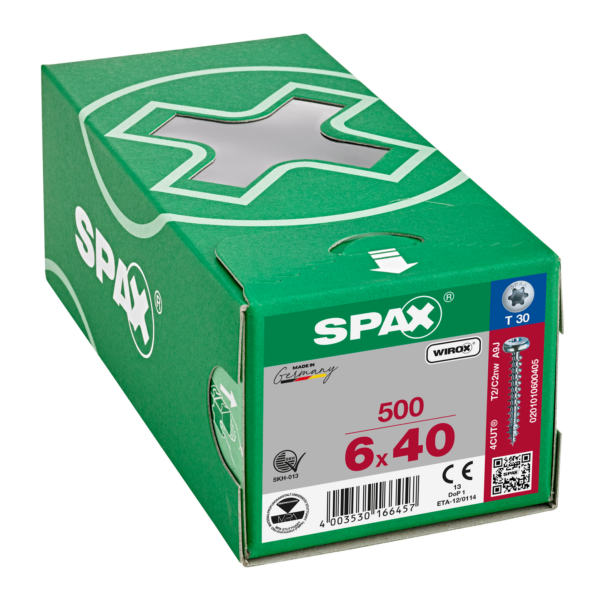 Vis SPAX Pan-Head 60x 40 T-STAR+ Wirox HP (Par 500) 5