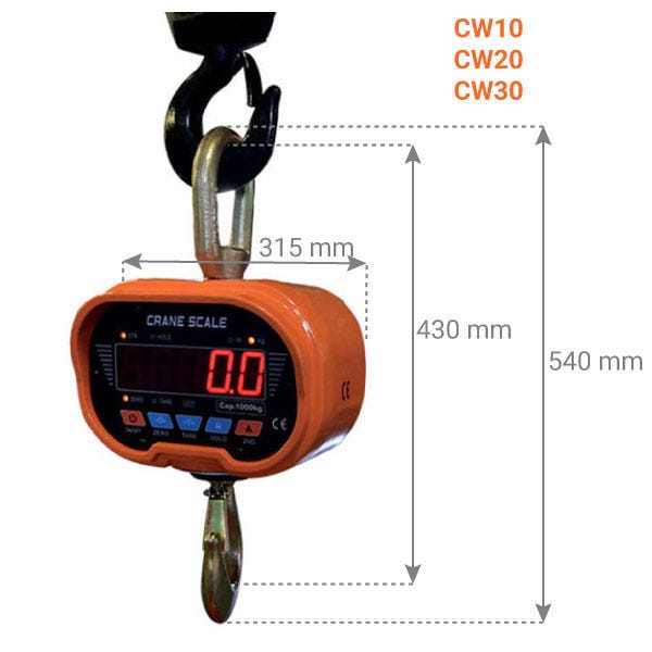 Dynamomètre électronique - charge maximum de levage 5000 kg - CW50 1
