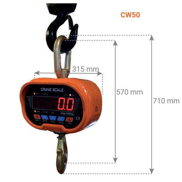 Dynamomètre électronique - charge maximum de levage 5000 kg - CW50 2