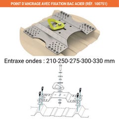 Point d'ancrage fixe - Bac acier - 100751 2