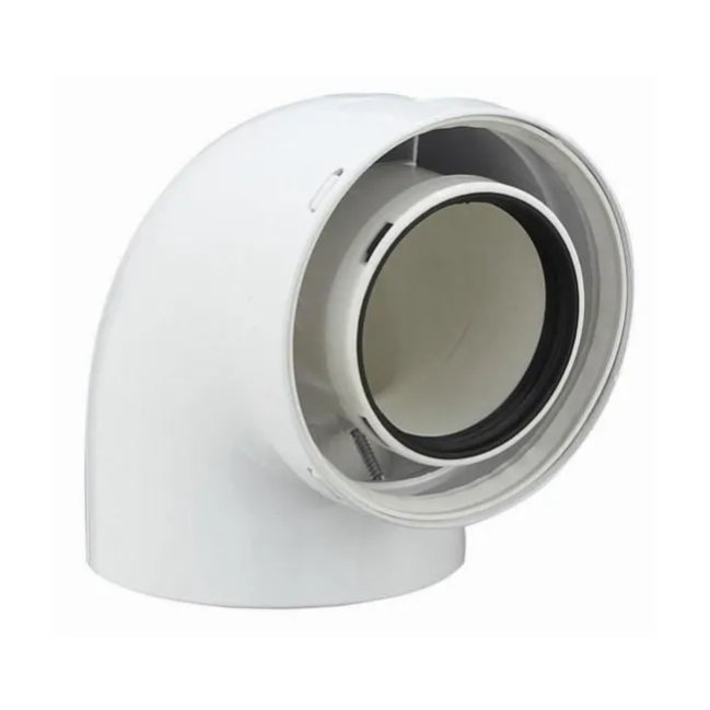 POUJOULAT coude 90° ventouse métal DUALIS diamètre 60-100 mm
