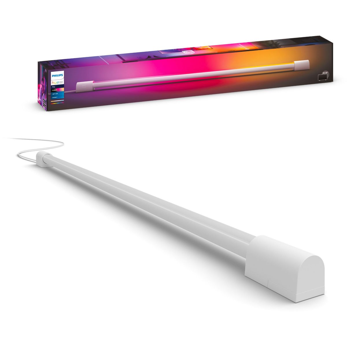 Lampe connectée PHILIPS HUE W&C Play gradient light tube M Blanc