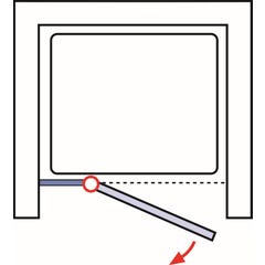 Schulte porte de douche pivotante extensible, 70-80 x 185 cm, verre 5 mm, profilé aspect chromé, verre transparent 6