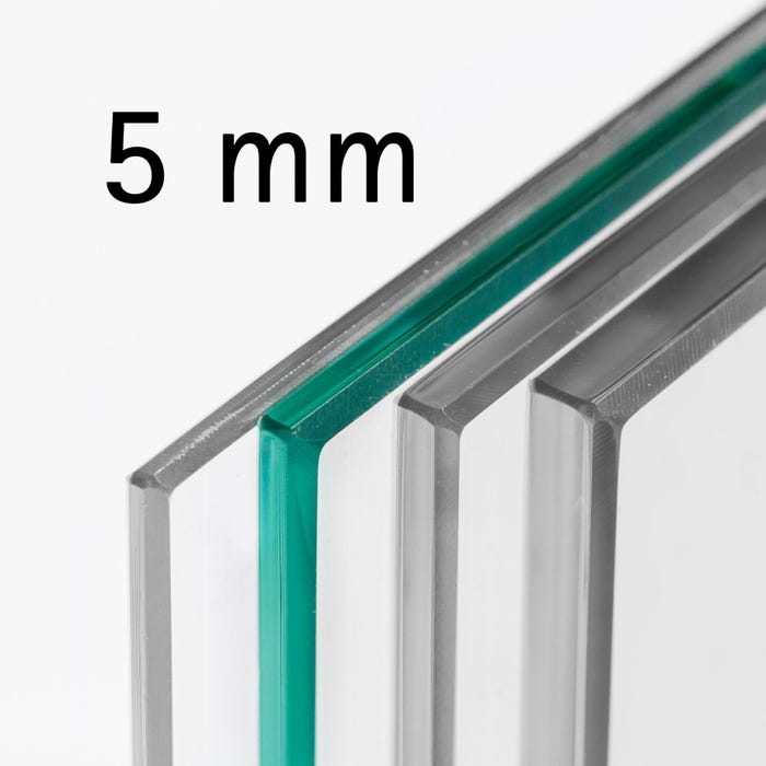 Schulte porte de douche pivotante extensible, 70-80 x 185 cm, verre 5 mm, profilé aspect chromé, verre transparent 5