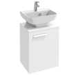 Jacob Delafon meuble lave-mains Struktura avec mitigeur Aimé chrome, blanc