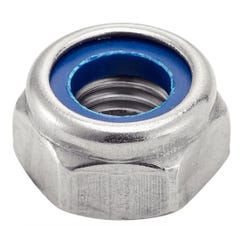 Écrou hexagonal frein indésserable avec bague nylon inox A2 DIN 985 M3 boîte de 200 - ACTON - 626023 0