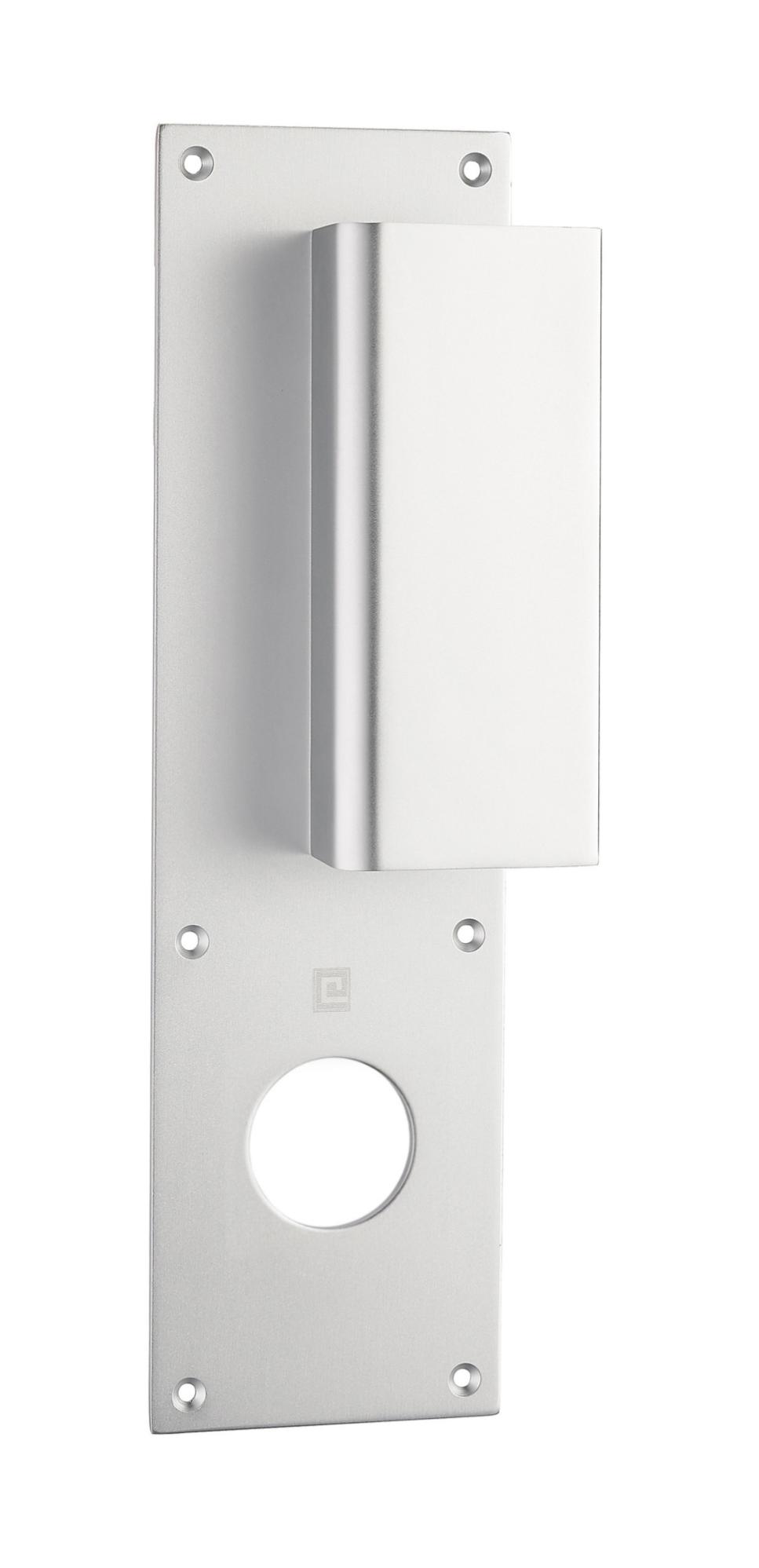 Poignée palière aluminium type Bastille trou de 34 argent - HERACLES - I-231103TR34