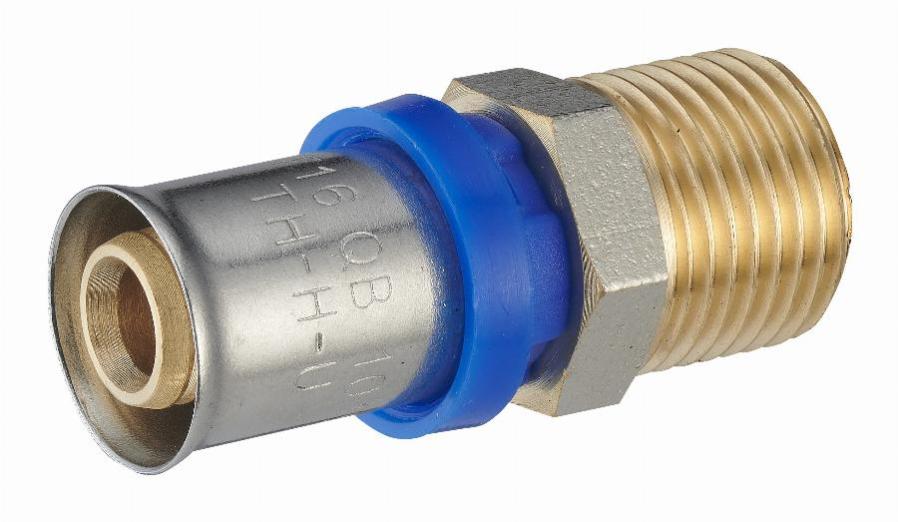 Raccord droit à sertir multiprofil TH-H-U pour tube multicouche NOYON & THIEBAULT - Ø 16 mm à visser mâle M3/8 (12x17) - 310101
