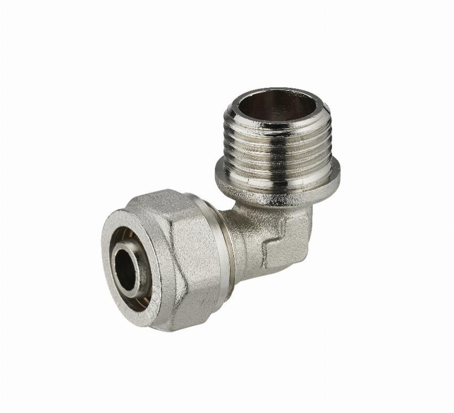 Coude à compression pour tube multicouche NOYON & THIEBAULT - Ø 16 mm à visser mâle M1/2' (15x21) - 3930-1516L1