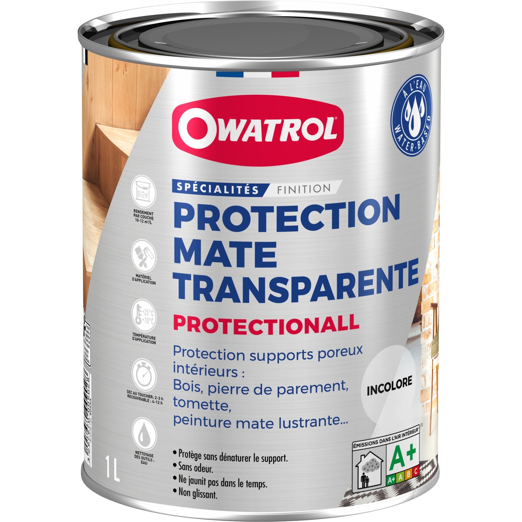 Protection support poreux intérieur Owatrol PROTECTIONALL Incolore 1 litre 0