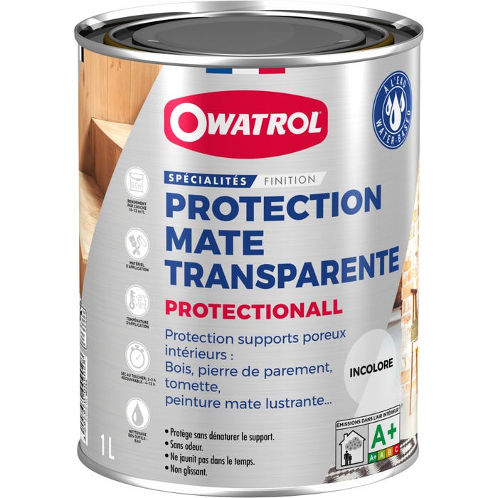 Protection support poreux intérieur Owatrol PROTECTIONALL Incolore 1 litre 0