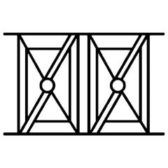 Grille de Defense Octune pour Fenetre H= 65 cm x L= 120 cm (côte tableau) 1