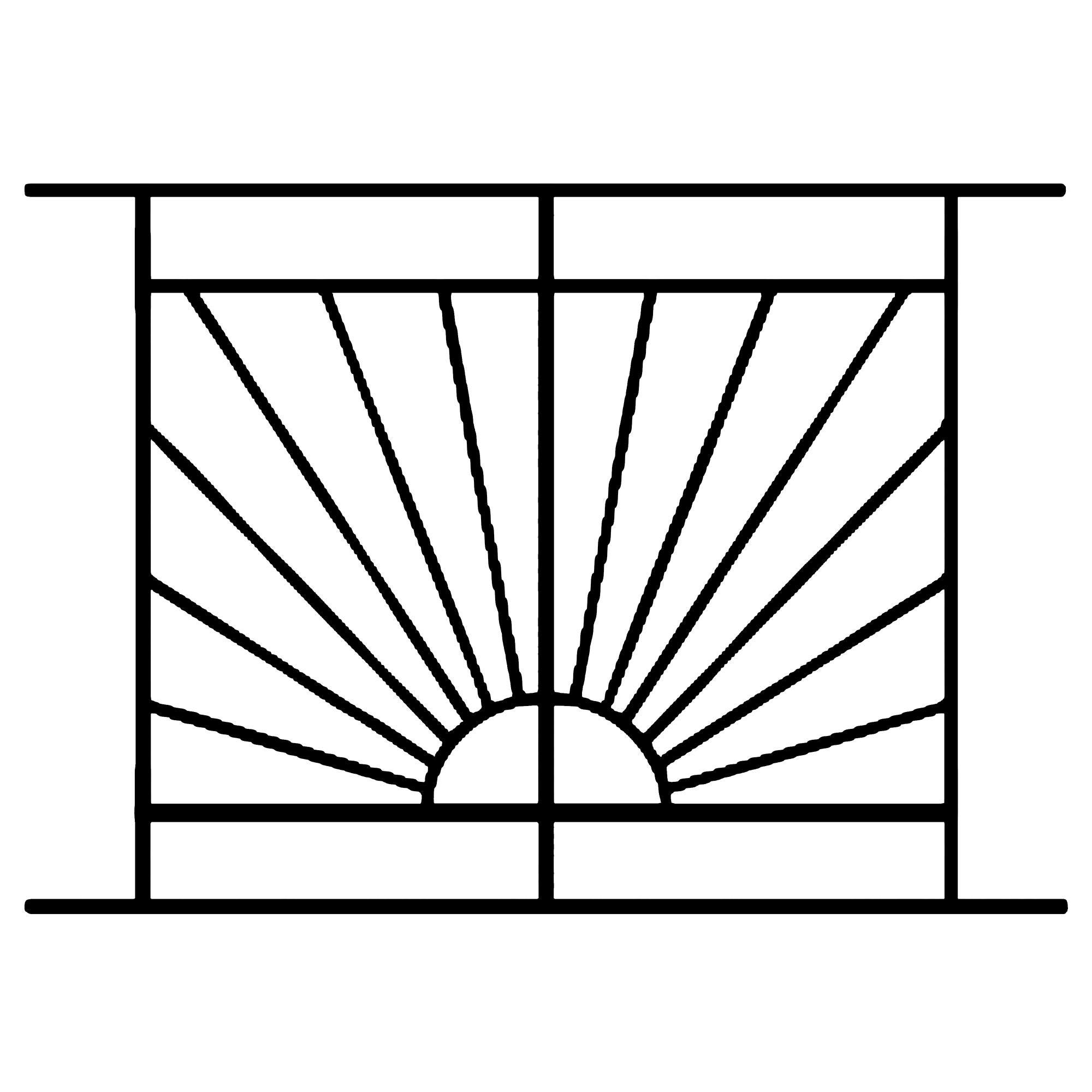 Grille de Defense Soleil pour Fenetre H= 135 cm x L= 100 cm (côte tableau) 1