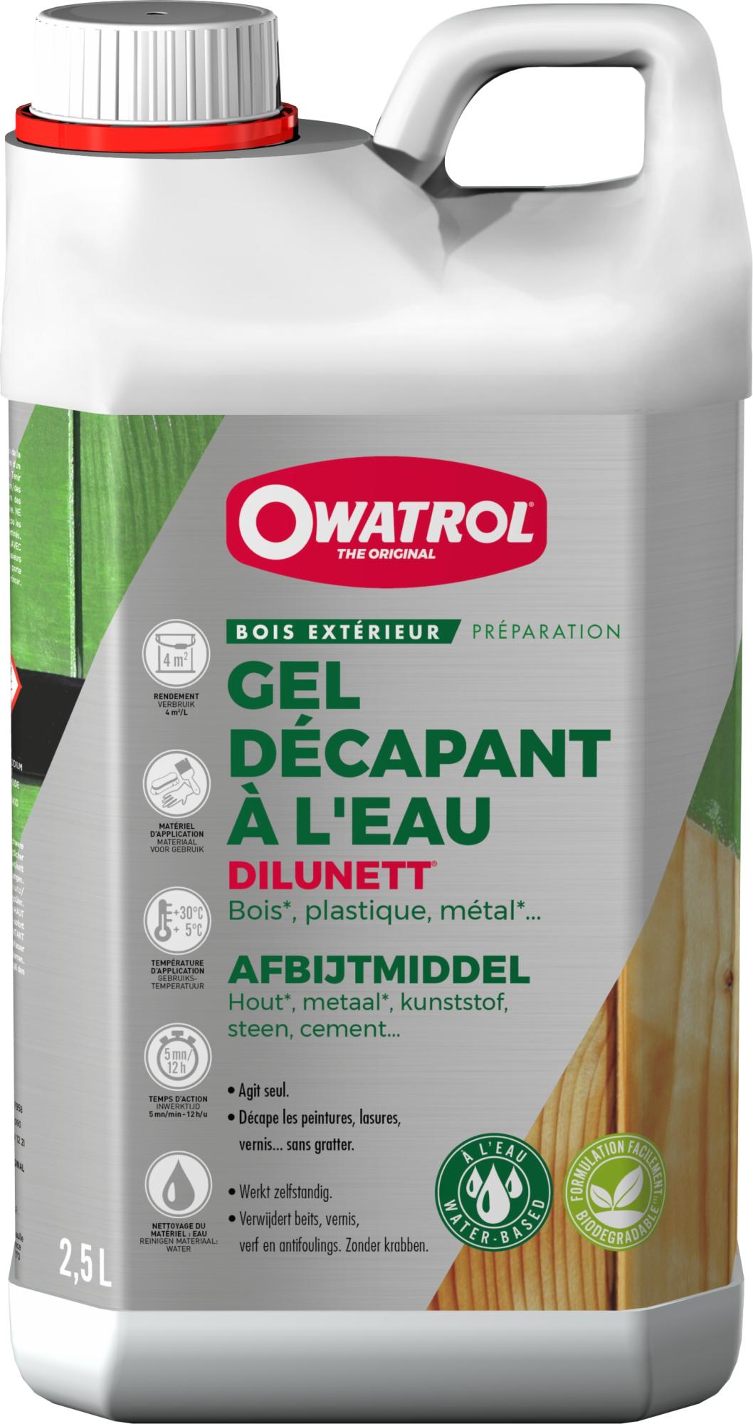 Décapant gélifié à l'eau sans efforts Owatrol DILUNETT 10 litres