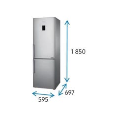 Réfrigérateur Combiné SAMSUNG RB33J3315SA 2 portes 339L (231 + 108) 185 cm Metal Grey 1