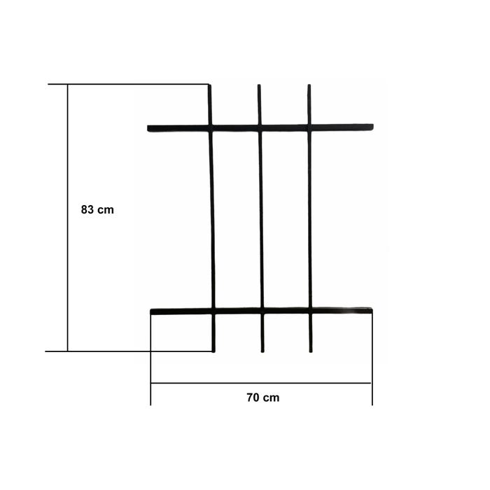 Grille de Defense DISTRI pour Fenetre H= 95 cm x L= 60 cm (côte tableau) 1