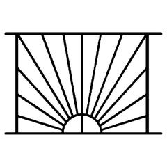 Grille de Defense Soleil pour Fenetre H= 65 cm x L= 120 cm (côte tableau) 1
