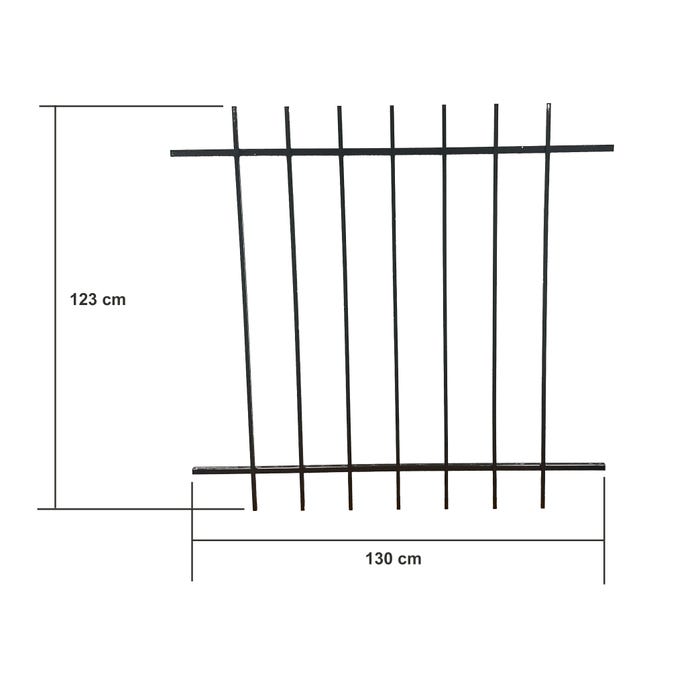 Grille de Defense DISTRI pour Fenetre H=135 cm x L= 120 cm (côte tableau) 1