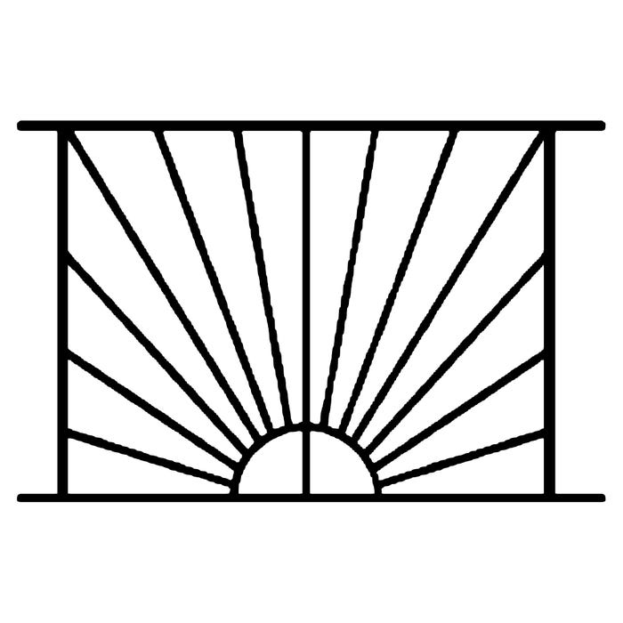Grille de Defense Soleil pour Fenetre H= 75 cm x L= 140 cm (côte tableau) 1