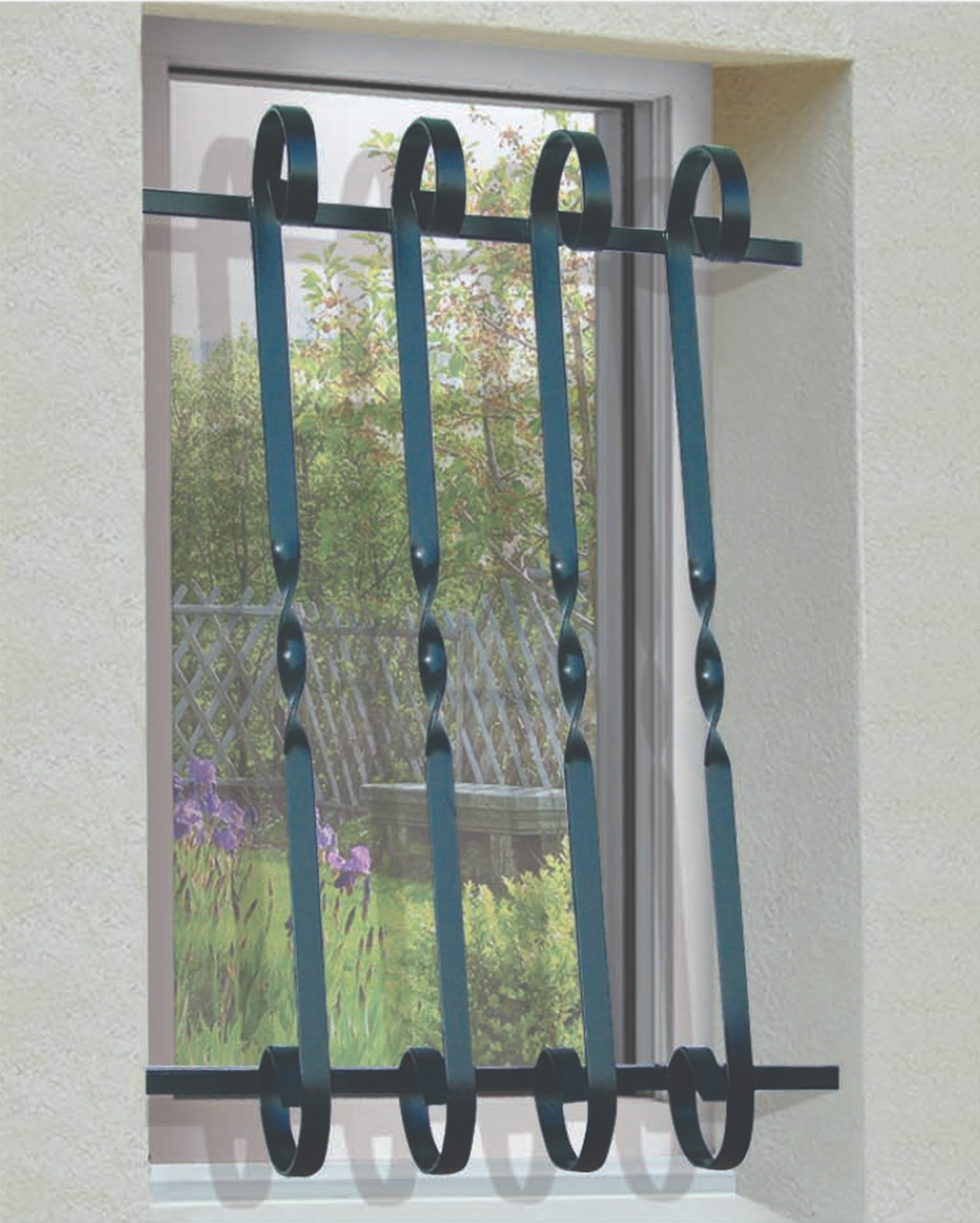 Grille de Defense Volute pour Fenetre H= 75 cm x L= 60 cm (côte tableau)