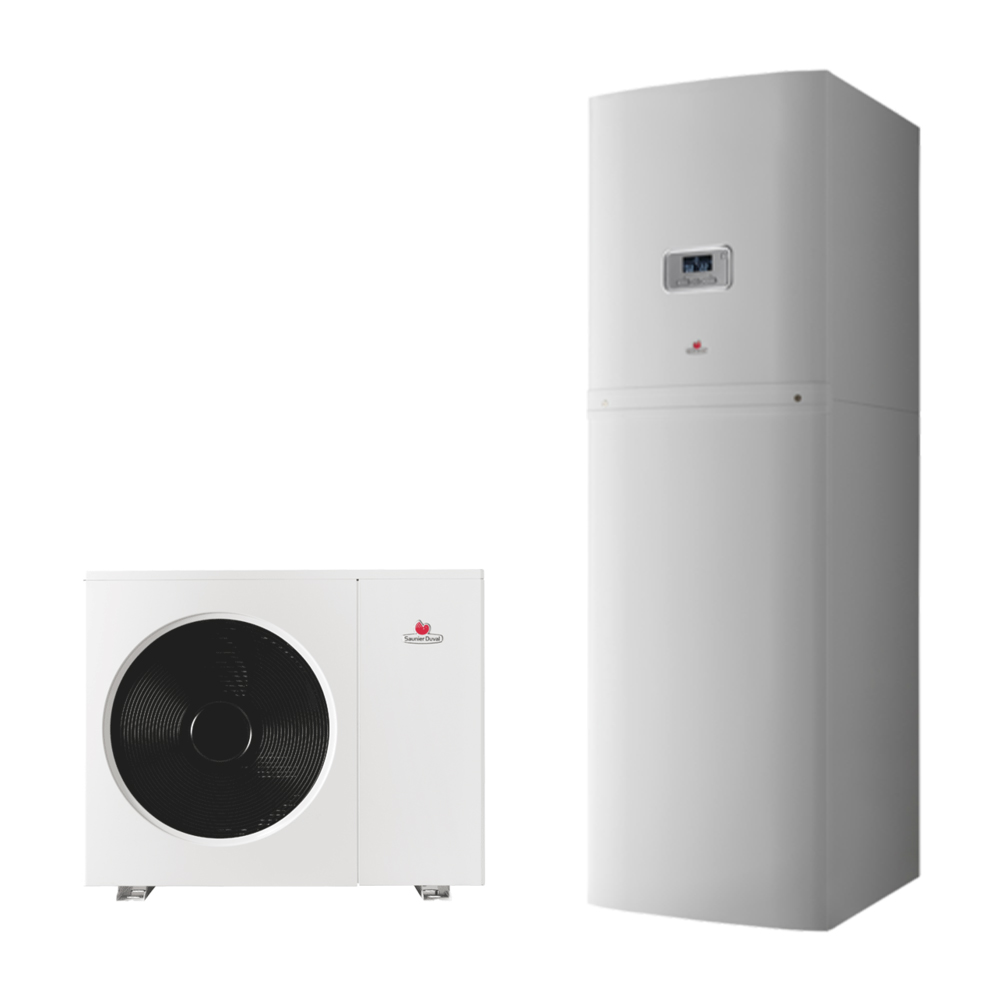 Pompe à chaleur Air / Eau monobloc Double Service avec appoint électrique Genia Set Saunier Duval 15 kW