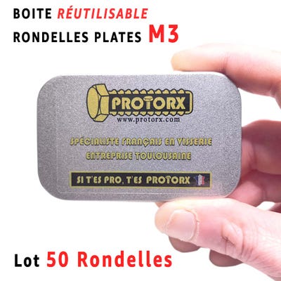 Rondelles Metal Inox M6 : Boite 30 Pcs Plate Moyenne Acier