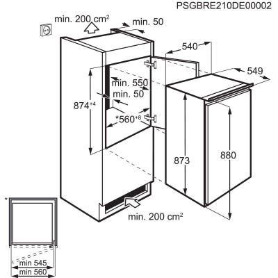 Réfrigérateurs 1 porte 142L Froid Statique ELECTROLUX 54.8cm E, LRB2AE88S
