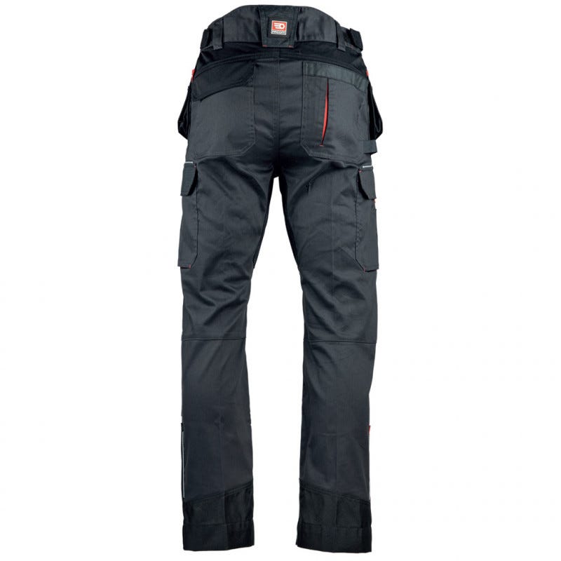 Pantalon de travail stretch avec poches genouillère 2 positions et poches flottantes ULTIMATE gris sombre FACOM 1