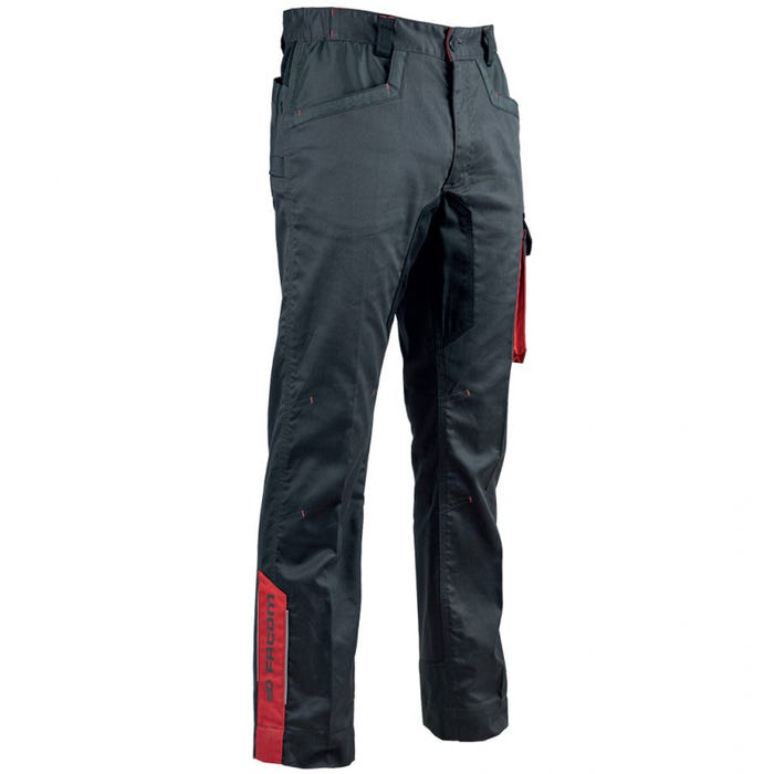 Pantalon de travail stretch avec renforts entrejambe STEPS gris sombre FACOM 0
