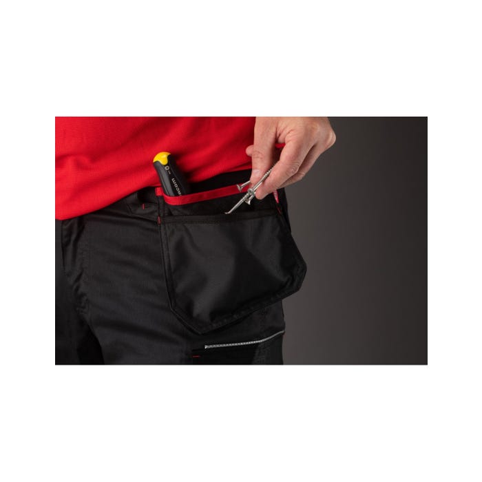 Pantalon de travail stretch avec poches genouillère 2 positions et poches flottantes ULTIMATE gris sombre FACOM 3