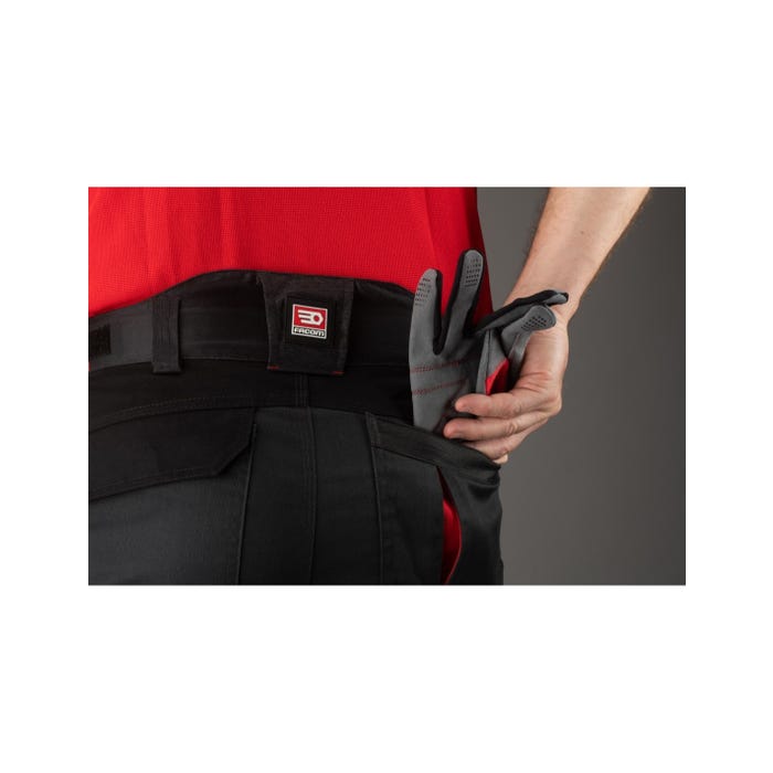 Pantalon de travail stretch avec poches genouillère 2 positions STRAP gris sombre FACOM 4