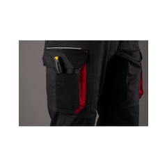 Pantalon de travail stretch avec poches genouillère 2 positions STRAP gris sombre FACOM 3