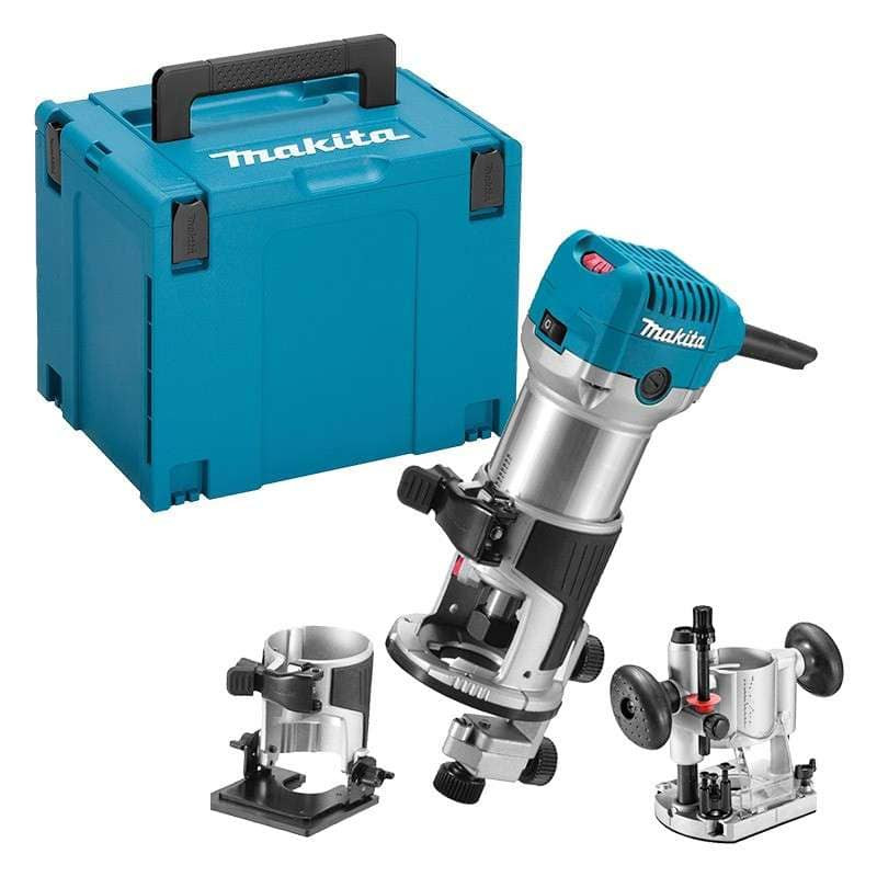 Défonceuse-affleureuse 710W Ø 8mm dans coffret Makpac - MAKITA RT0700CX2J
