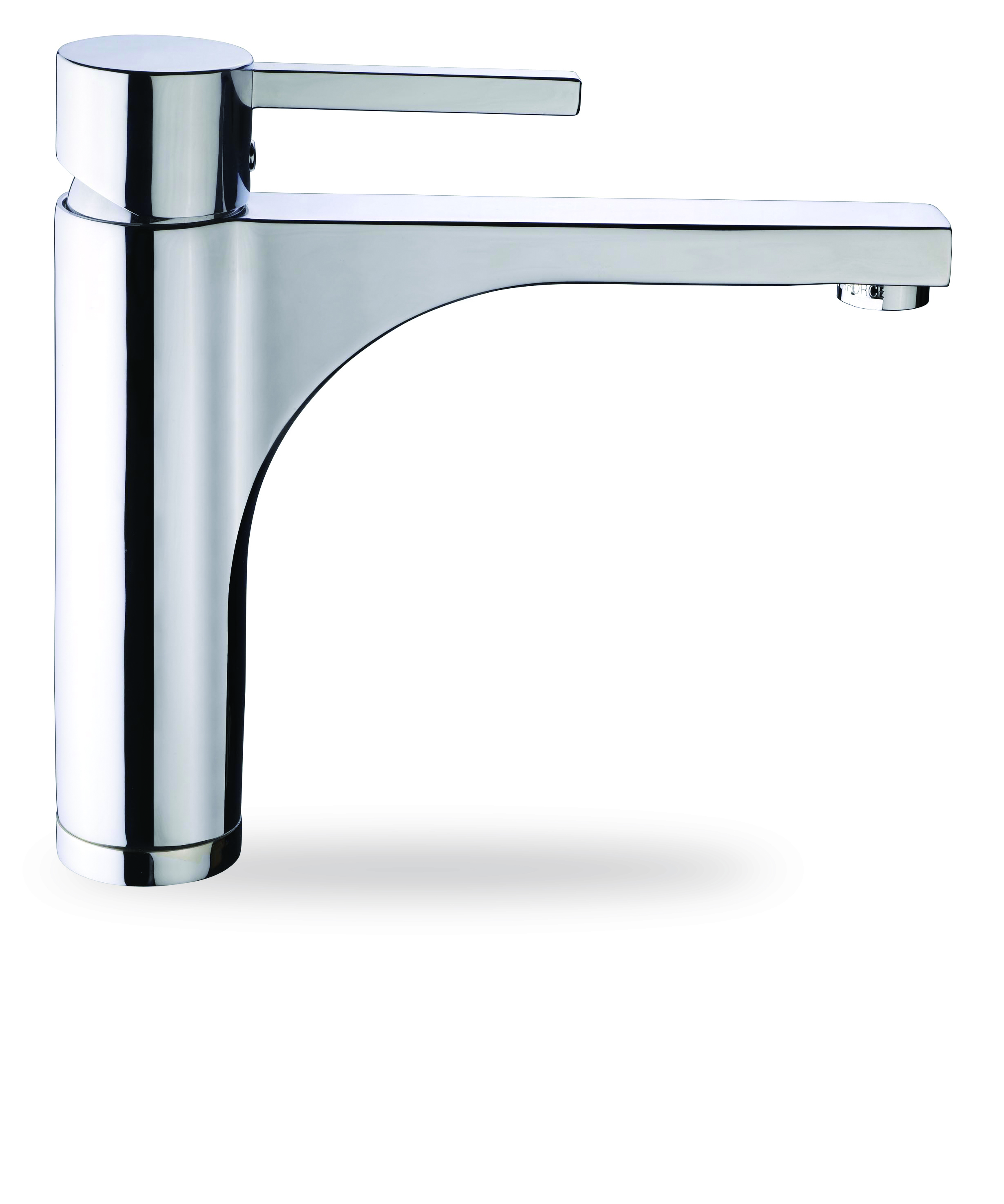 Mitigeur de cuisine Inox, TEKA, hauteur totale 25.9 cm, hauteur sous bec 15.4 cm