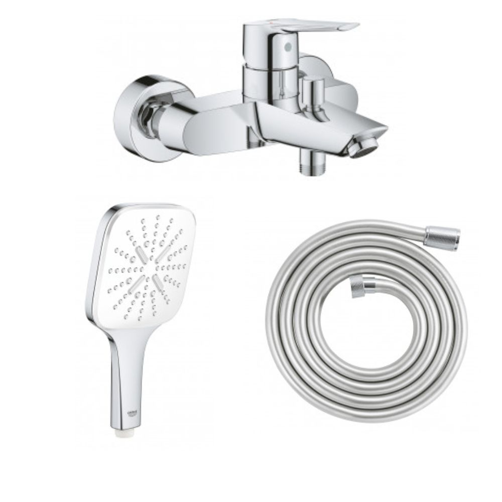 Mitigeur bain douche Start 2021 chrome avec douchette 3jets Vitalio Smartactive 150 et flexible 200cm