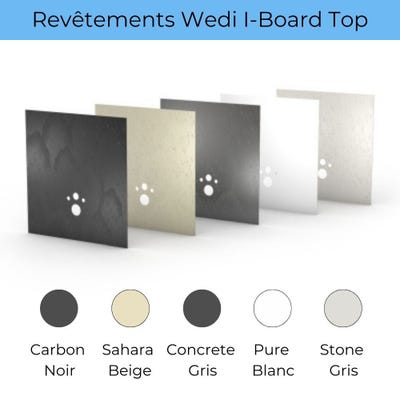 Habillage de bâti support à carreler WEDI, I-Board pour WC suspendu + revêtement décoratif, en option, avec revetement carbon noir