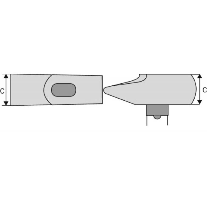 Marteau rivoir de mécanicien manche hickory 40mm - MOB OUTILLAGE - 0001400301 2
