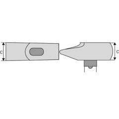 Marteau rivoir de mécanicien manche hickory 40mm - MOB OUTILLAGE - 0001400301 2