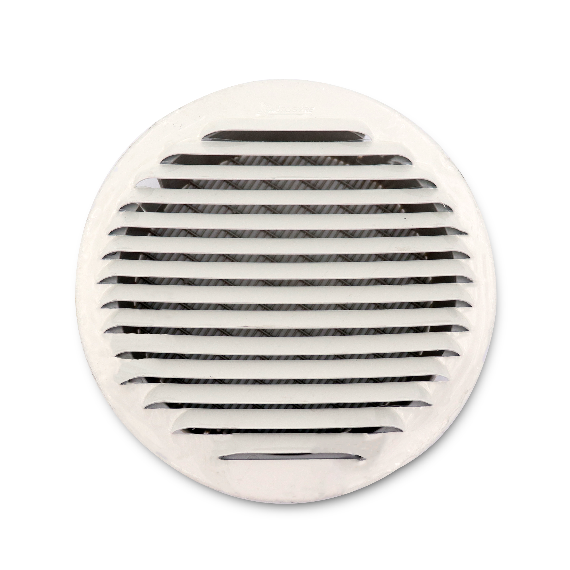 Grille d'aération ECO AIR diamètre 100 mm blanc à ailettes obliques