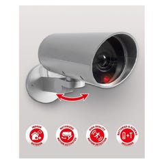 Caméra de surveillance factice motorisée à detecteur de mouvement 1
