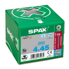 Vis SPAX Pan-Head 40x 45 T-STAR+ A2 KP (Par 200) 5