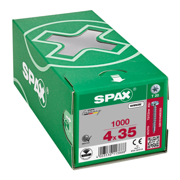 Vis SPAX Pan-Head 40x 35 T-STAR+ Wirox HP (Par 1000) 5