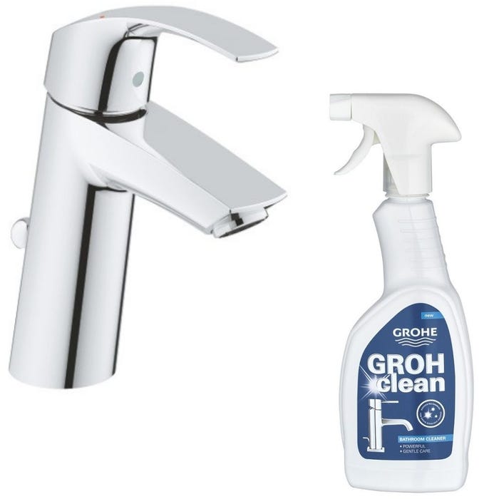 GROHE Mitigeur lavabo Eurosmart taille S + Nettoyant Grohe 0