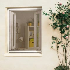 MADECOSTORE Moustiquaire enroulable en alu pour fenêtre - Blanc - L160 x H160cm