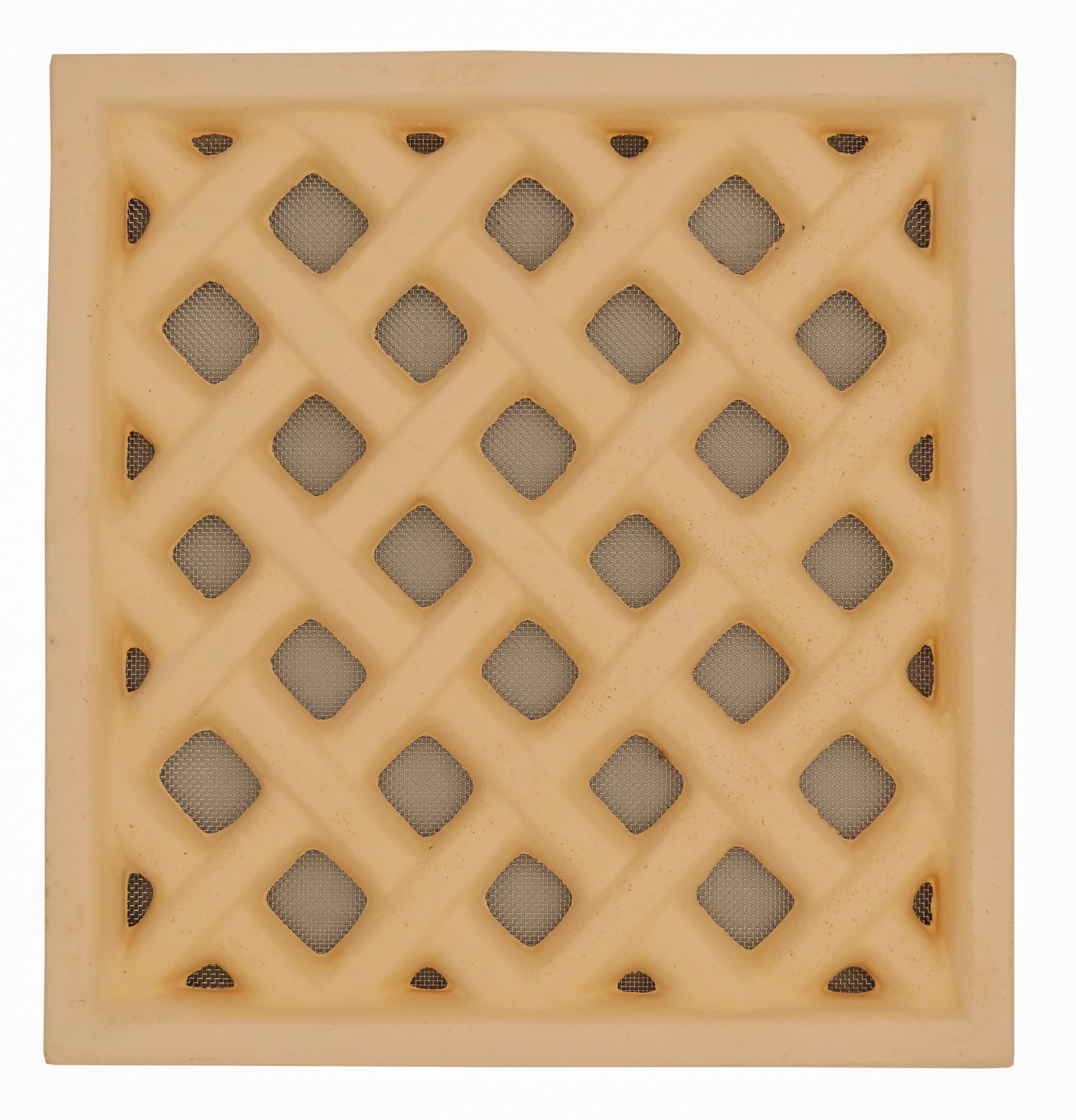 Grille d'aération rectangulaire terre cuite - 24x25 cm (Rose Clair)