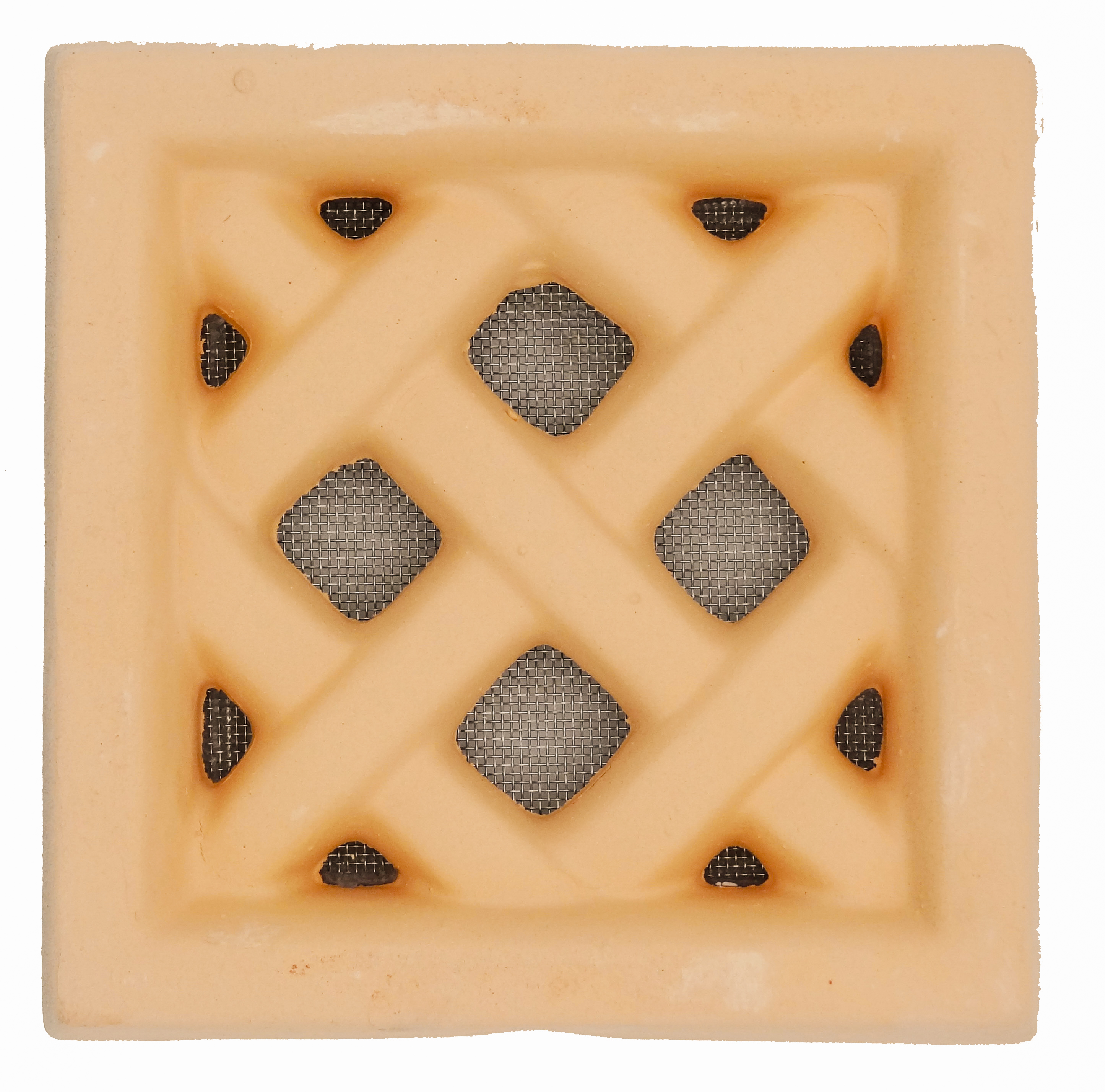 Grille d'aération Claustra terre cuite - 13x13 cm (Rose Clair)