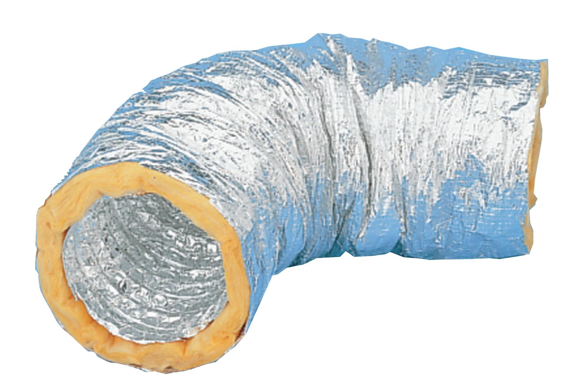 Gaine souple alu isolation thermique - GSI 125/10M UNELVENT - 820598 Diamètre 125 mm - long. 10m - ép. 25mm