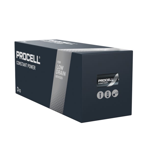 10 Piles alcalines Procell LR20/D (1,5V) DURACELL 2