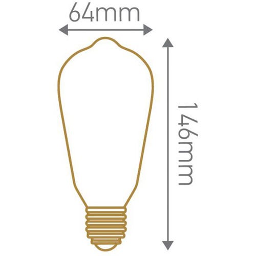 Girard Sudron Ampoule Edison Filament LED TWISTED 5W E27 2000K 260Lm Ambrée 2